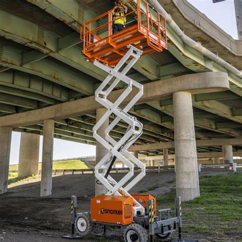 The Snorkel push-around mini scissor lifts, provide a cost-effective way to safely work at low level heights indoors. . Snorkel scissor lift for sale